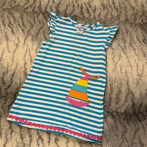 Blue Striped Kids Casual Dress